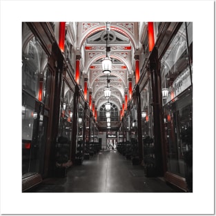 The Royal Arcade (Monochrome) - London Posters and Art